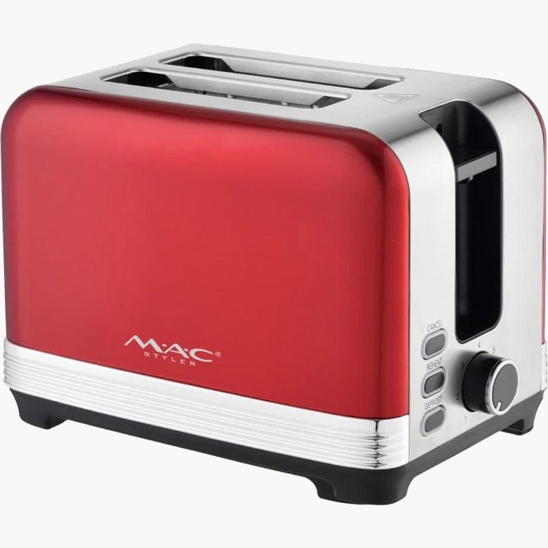توستر نان مک استایلر مدل MAC-219 ظرفیت ۲ اسلایسه با بدنه استیل