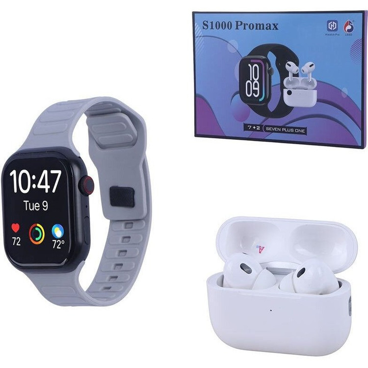 ساعت هوشمند Pro Max S1000 با ۷ بند و ایرپاد بلوتوثی